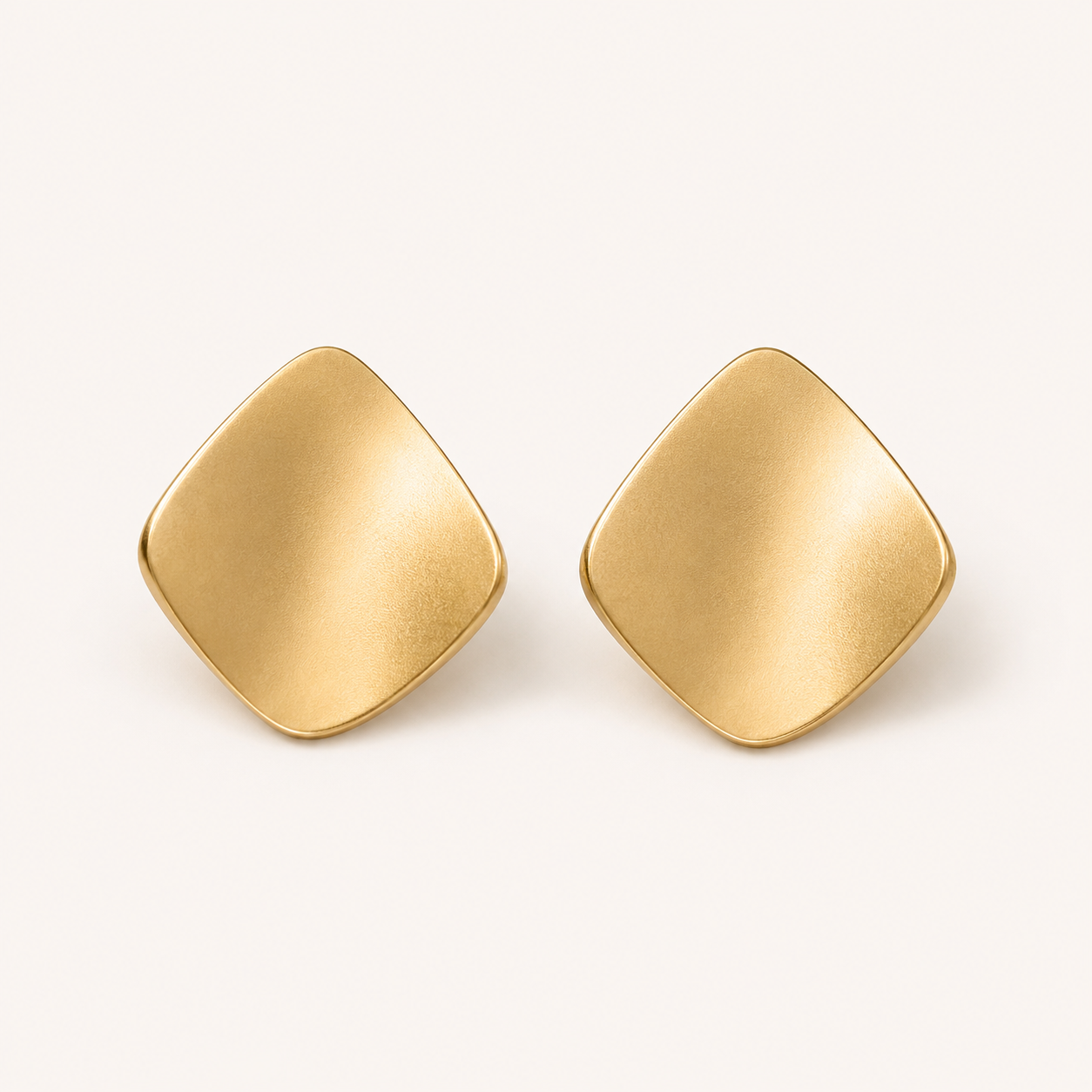Matte Geometric Stud Earrings